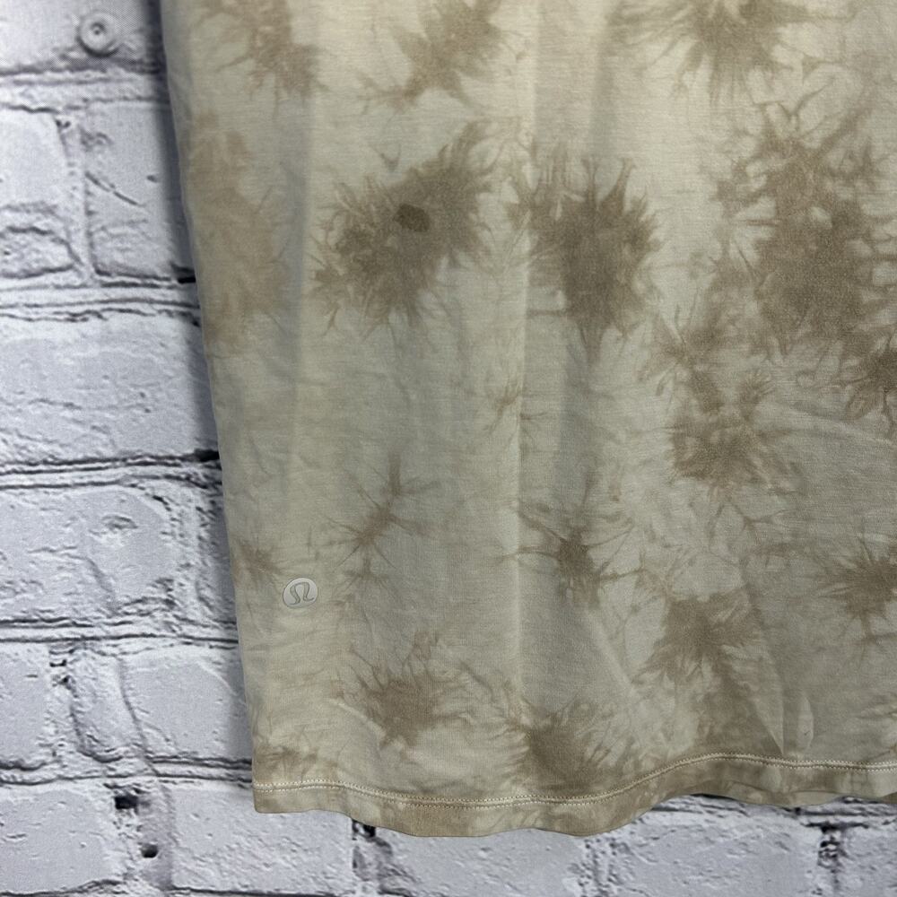 Lululemon Fundamental T Shirt Mens Medium Tide Shibori Tan Neutral Athleisure - Picture 7 of 9